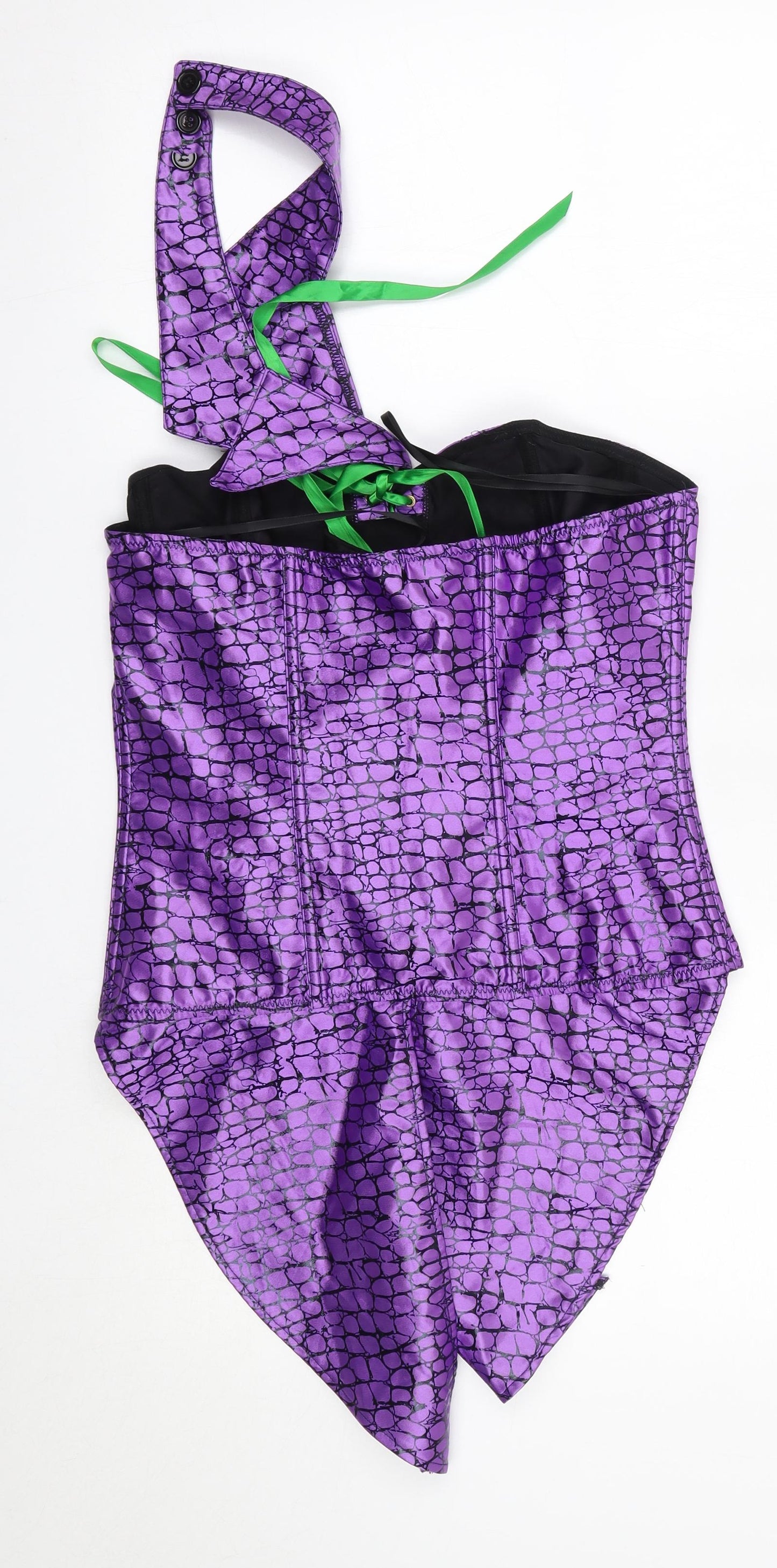 Suicide Squad Womens Purple  Polyester Basic Blouse Size XL Halter