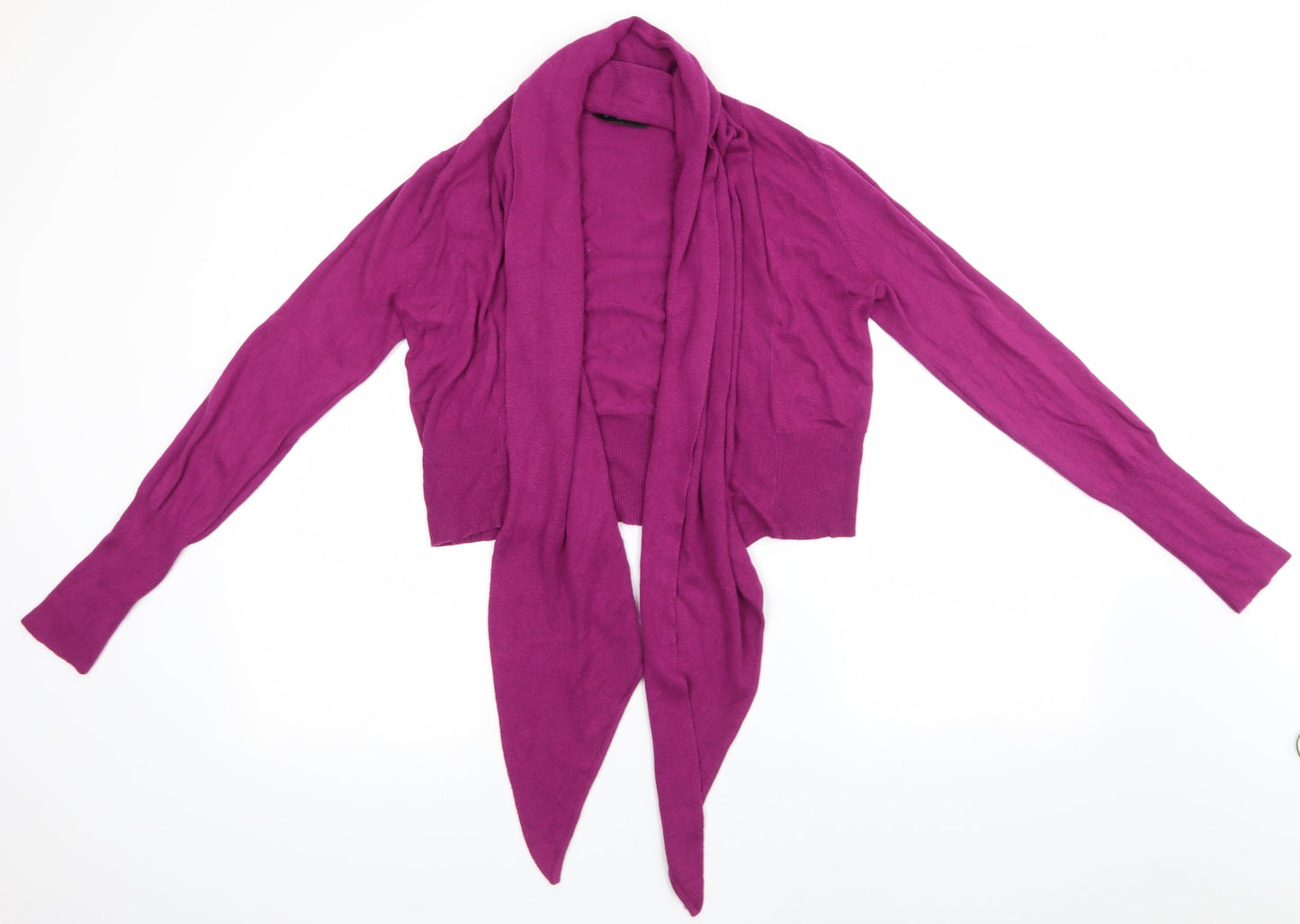 Dorothy Perkins Womens Purple V-Neck  Viscose Cardigan Jumper Size 12   - Waterfall Cardigan