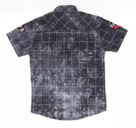 Latest Quality Boys Grey Check  Basic Button-Up  Collared Button - USAAF-75-1775