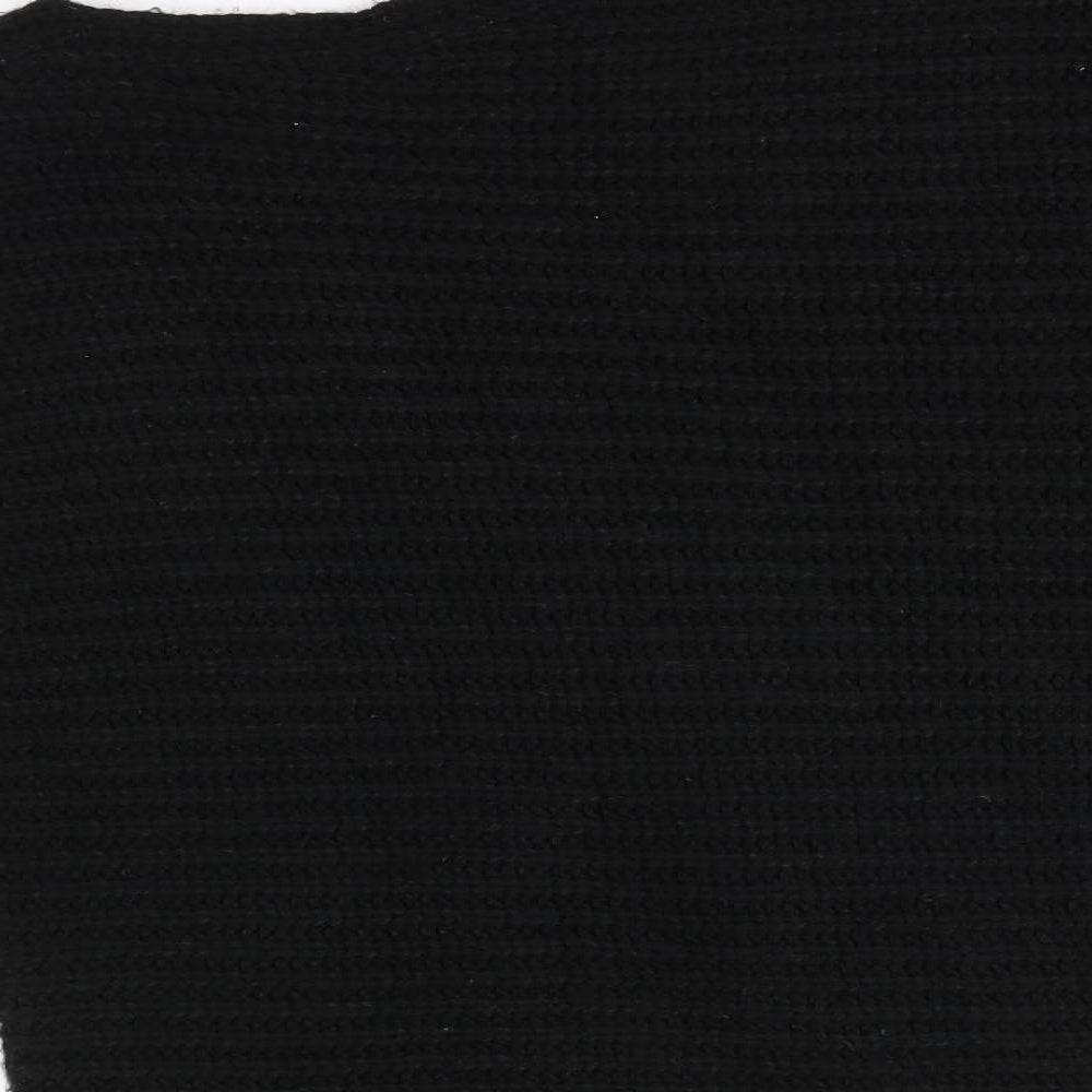 Topshop Womens Black Round Neck  Acrylic Pullover Jumper Size XS