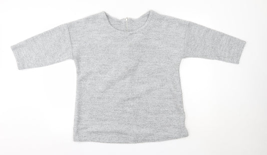 Debenhams Womens Grey Round Neck  Polyester Pullover Jumper Size 18