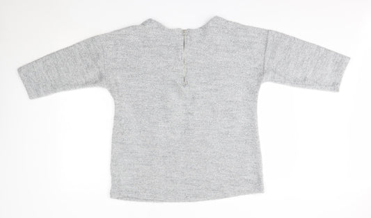 Debenhams Womens Grey Round Neck  Polyester Pullover Jumper Size 18