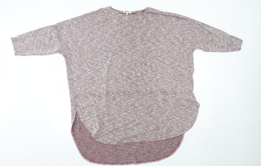 Matalan Womens Red  Viscose Basic Blouse Size L Round Neck