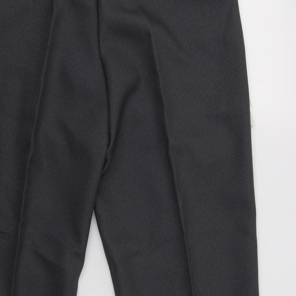 Carabou Mens Grey  Polyester Dress Pants Trousers Size 36 L27 in Regular Button