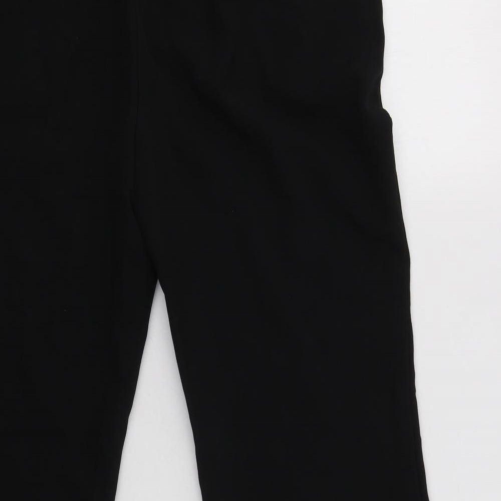 M&S Womens Black  Polyester Dress Pants Trousers Size 10 L27 in Regular Button