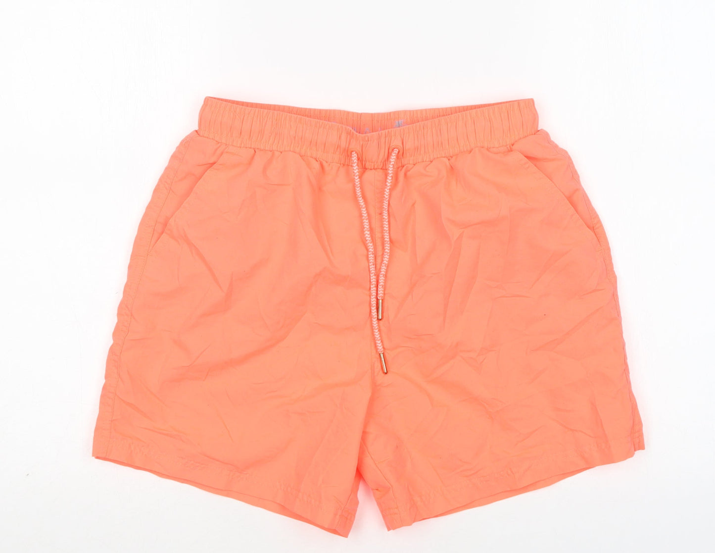 Cedar Wood State Mens Orange  Polyester Athletic Shorts Size S L6 in Regular