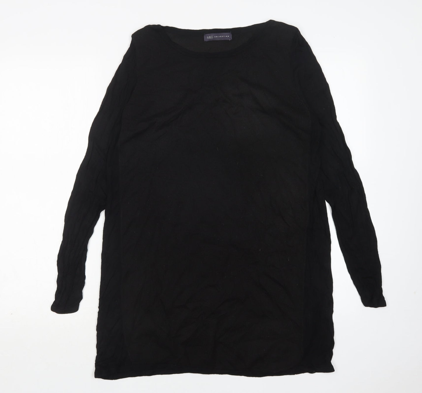M&S Womens Multicoloured Round Neck  Acrylic Pullover Jumper Size 12