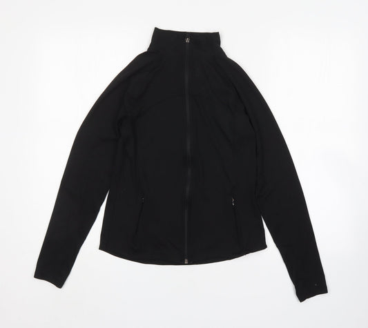 Primark Womens Black  Polyester Full Zip Sweatshirt Size XS