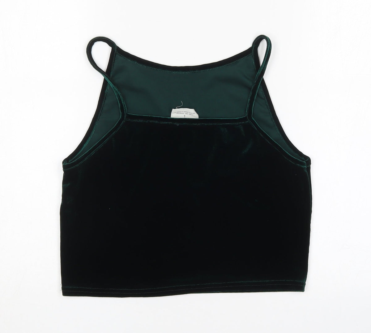 Pins & Needles Womens Green  Polyester Cropped Tank Size L Round Neck