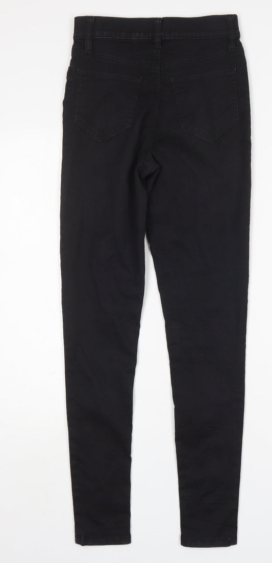 F&F Womens Black  Cotton Skinny Jeans Size 6 L30 in Regular