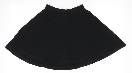 Topshop Womens Black  Cotton Flare Skirt Size 6    - Gym Skirt Style