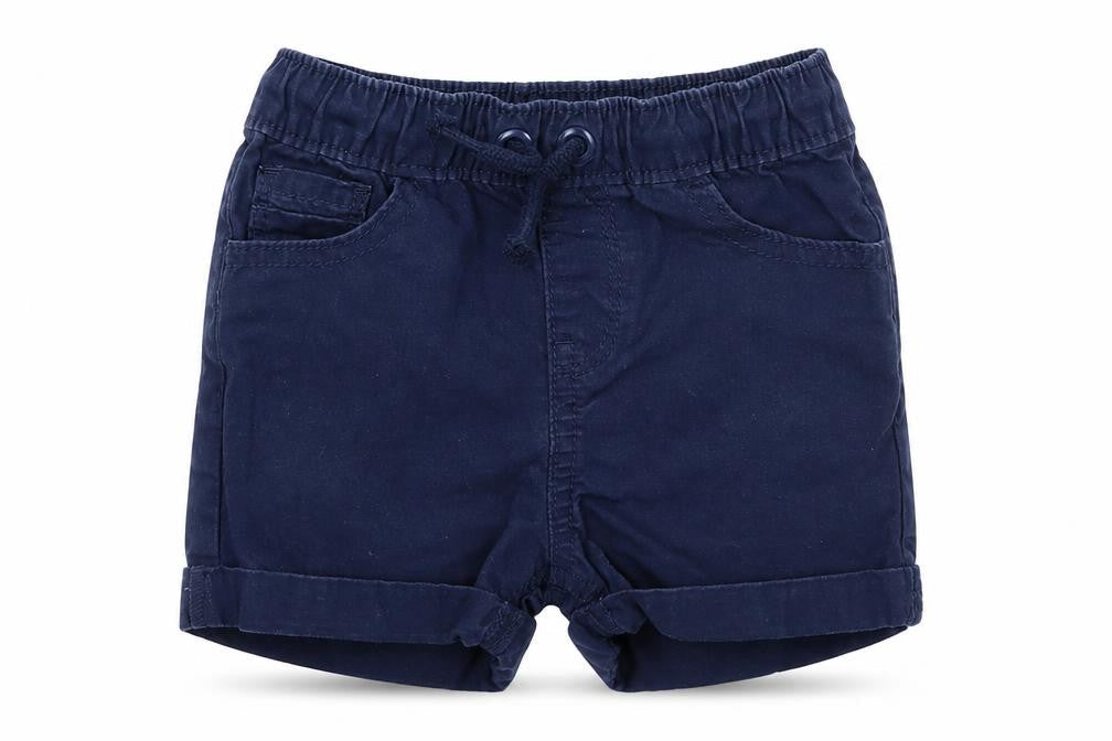 George Boys Blue  Cotton Cropped Trousers Size 12-18 Months  Drawstring - Dark Blue shorts