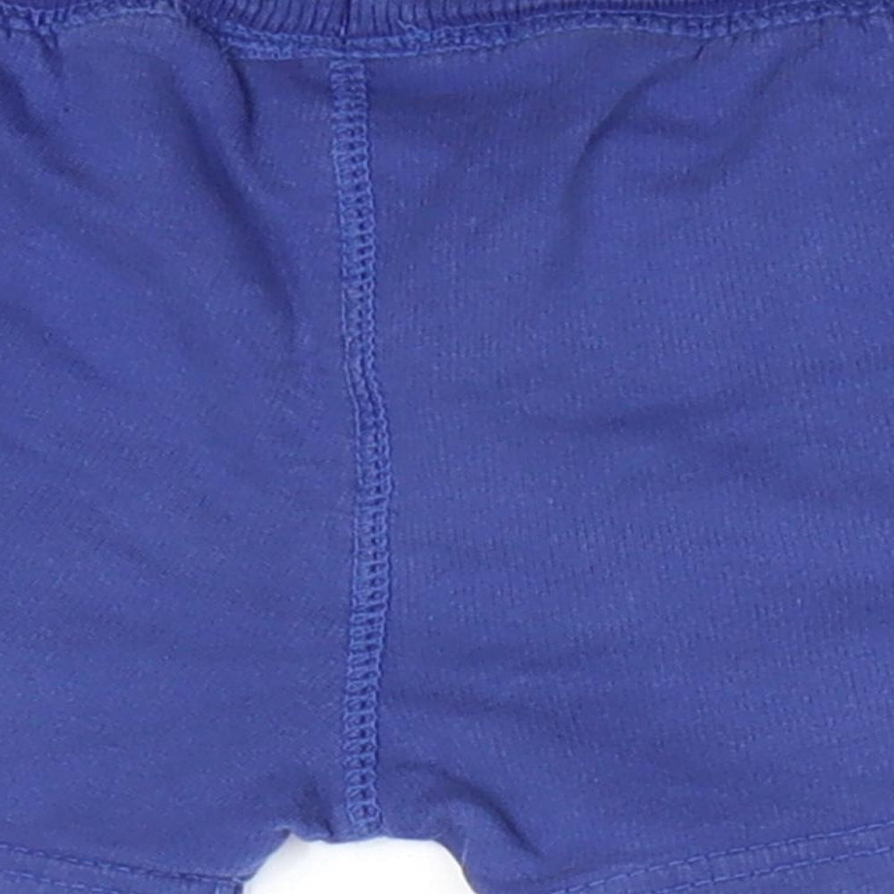Zara Boys Blue  Cotton Cropped Trousers Size 12-18 Months  Drawstring - Mid Blue Shorts