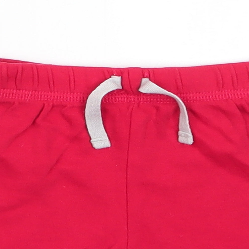 George Boys Red  Cotton Cropped Trousers Size 6-9 Months   - Shorts