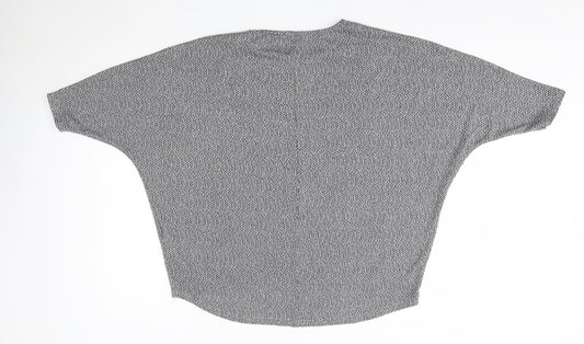 New Look Womens Grey Round Neck  Polyester Pullover Jumper Size L