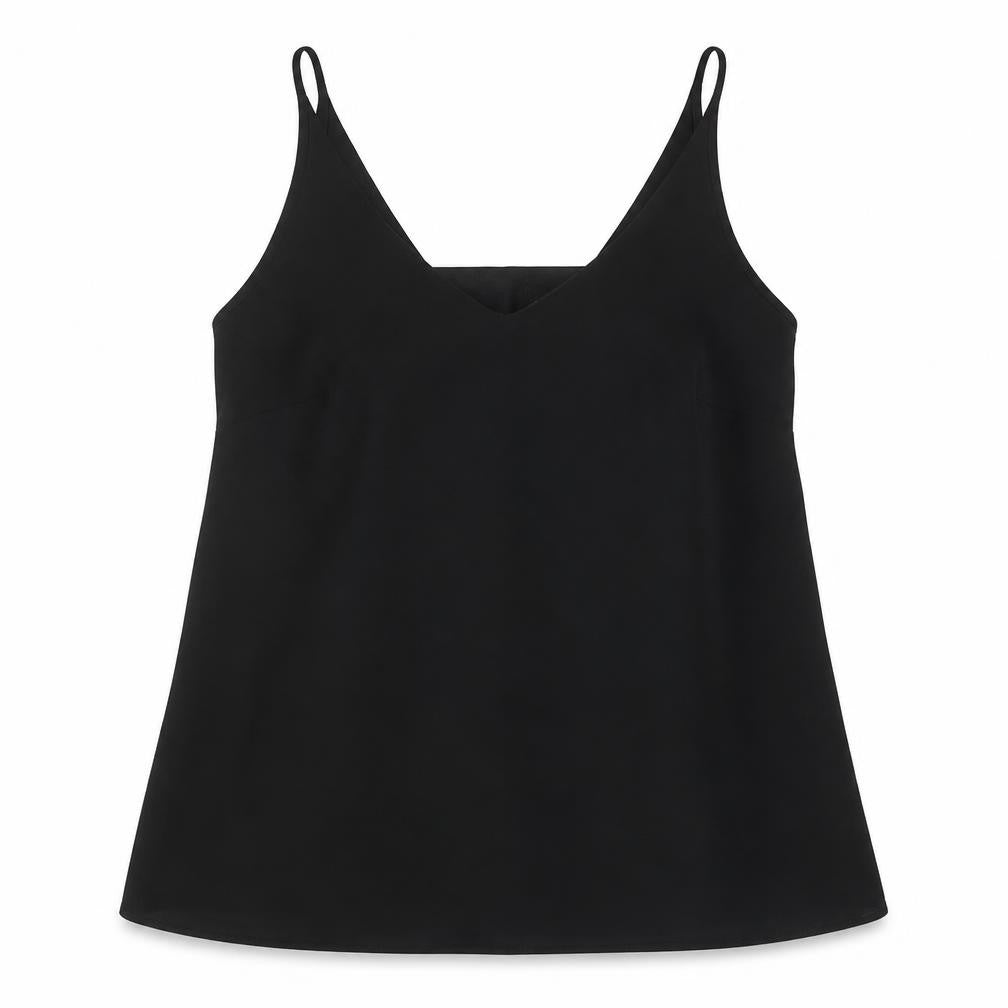 Papaya Womens Black  Polyester Basic Blouse Size 10 V-Neck
