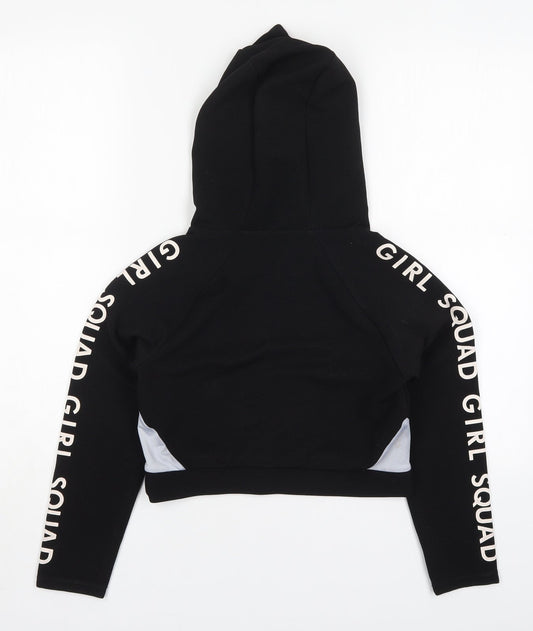 Young Dimension Girls Black  Polyester Pullover Hoodie Size 9-10 Years  Pullover - Girl Squad