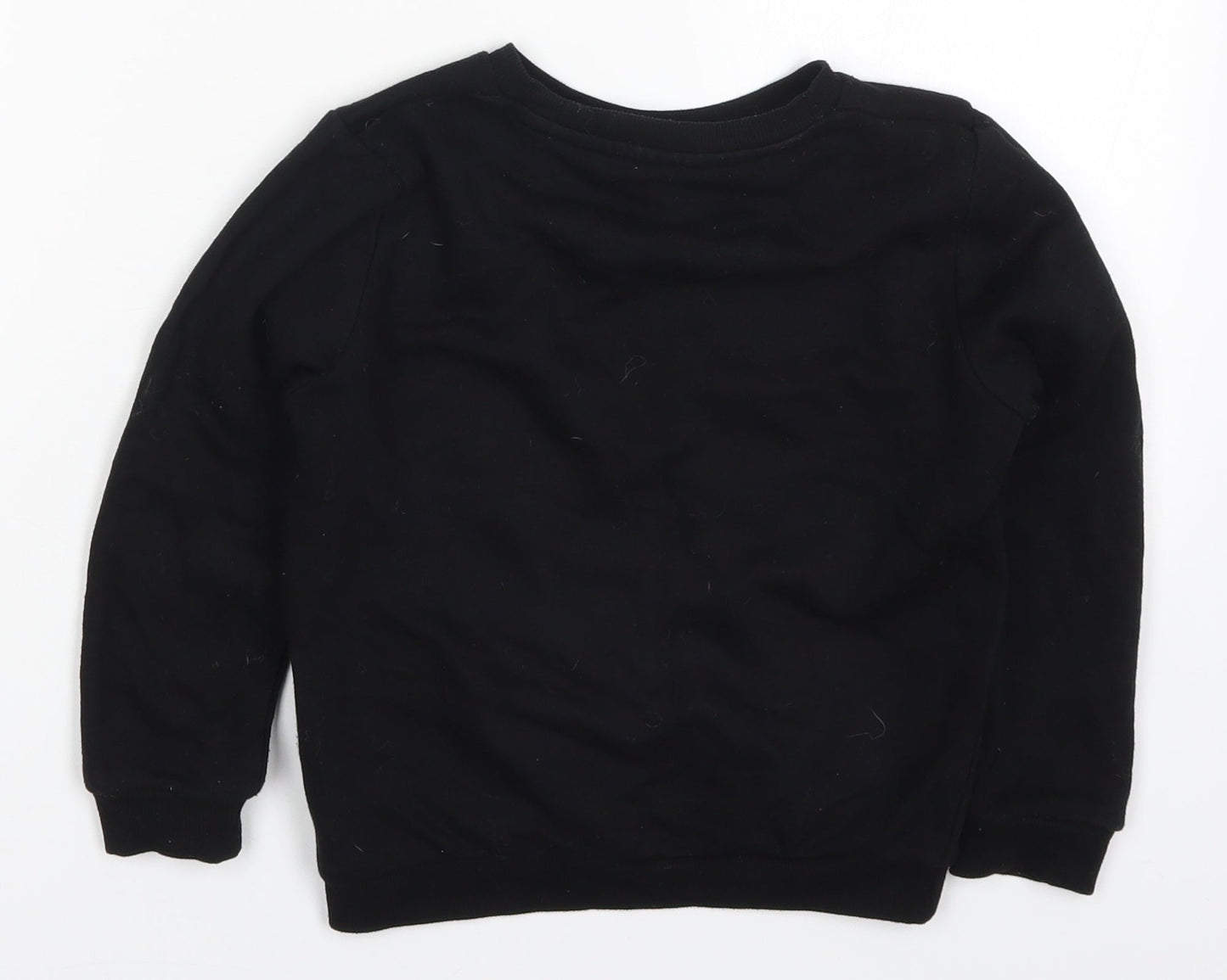 Primark Boys Black  Cotton Pullover Sweatshirt Size 5-6 Years  Pullover - Never Stop