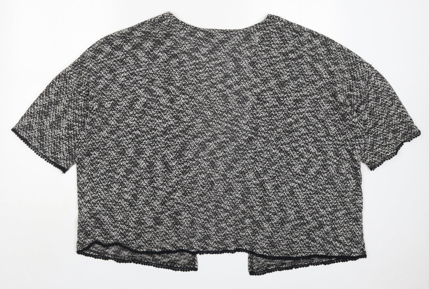 New Look Womens Grey V-Neck  Polyester Cardigan Jumper Size 18