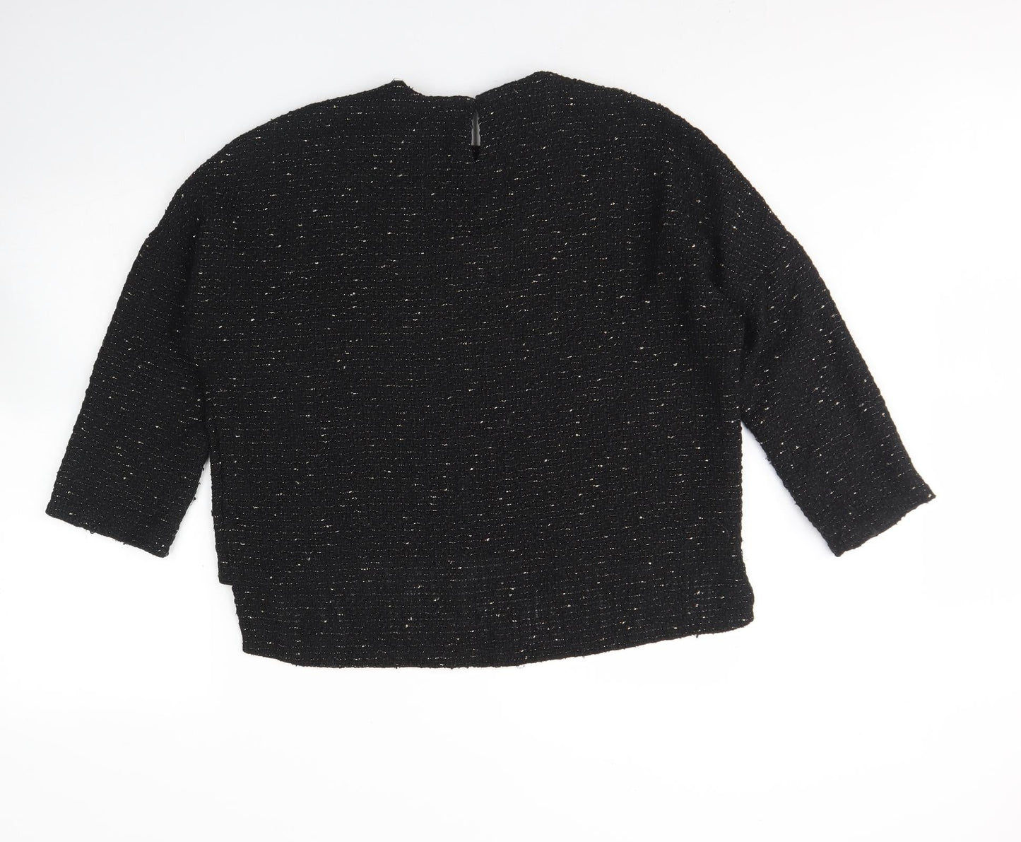 Zara Womens Black Round Neck  Polyester Pullover Jumper Size M