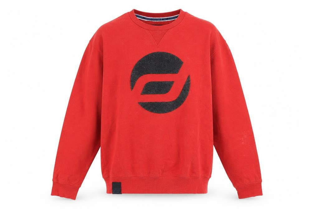 Diverse Mens Red Round Neck  Cotton Pullover Jumper Size M