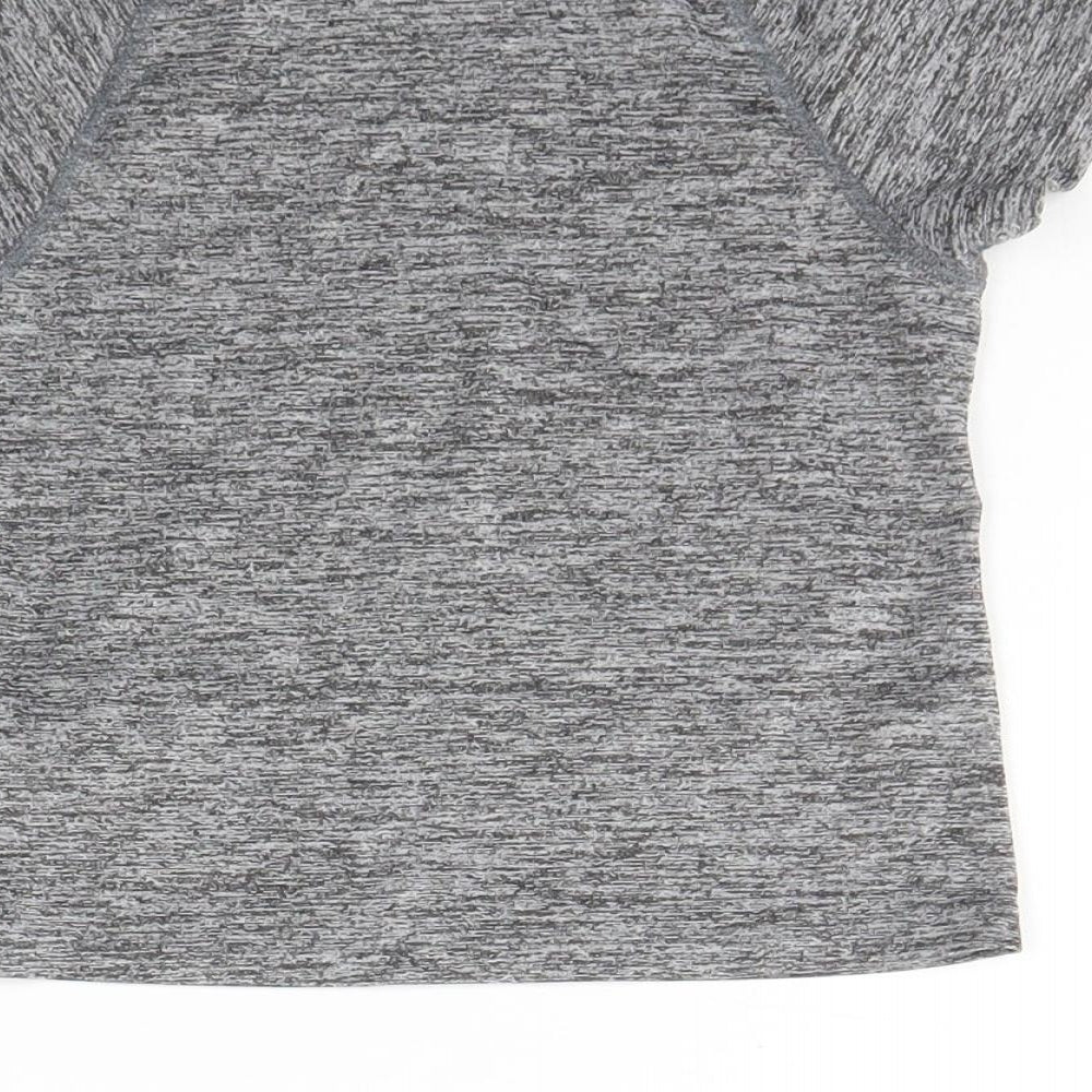Matalan Girls Grey  Polyester Basic T-Shirt Size 4 Years Round Neck