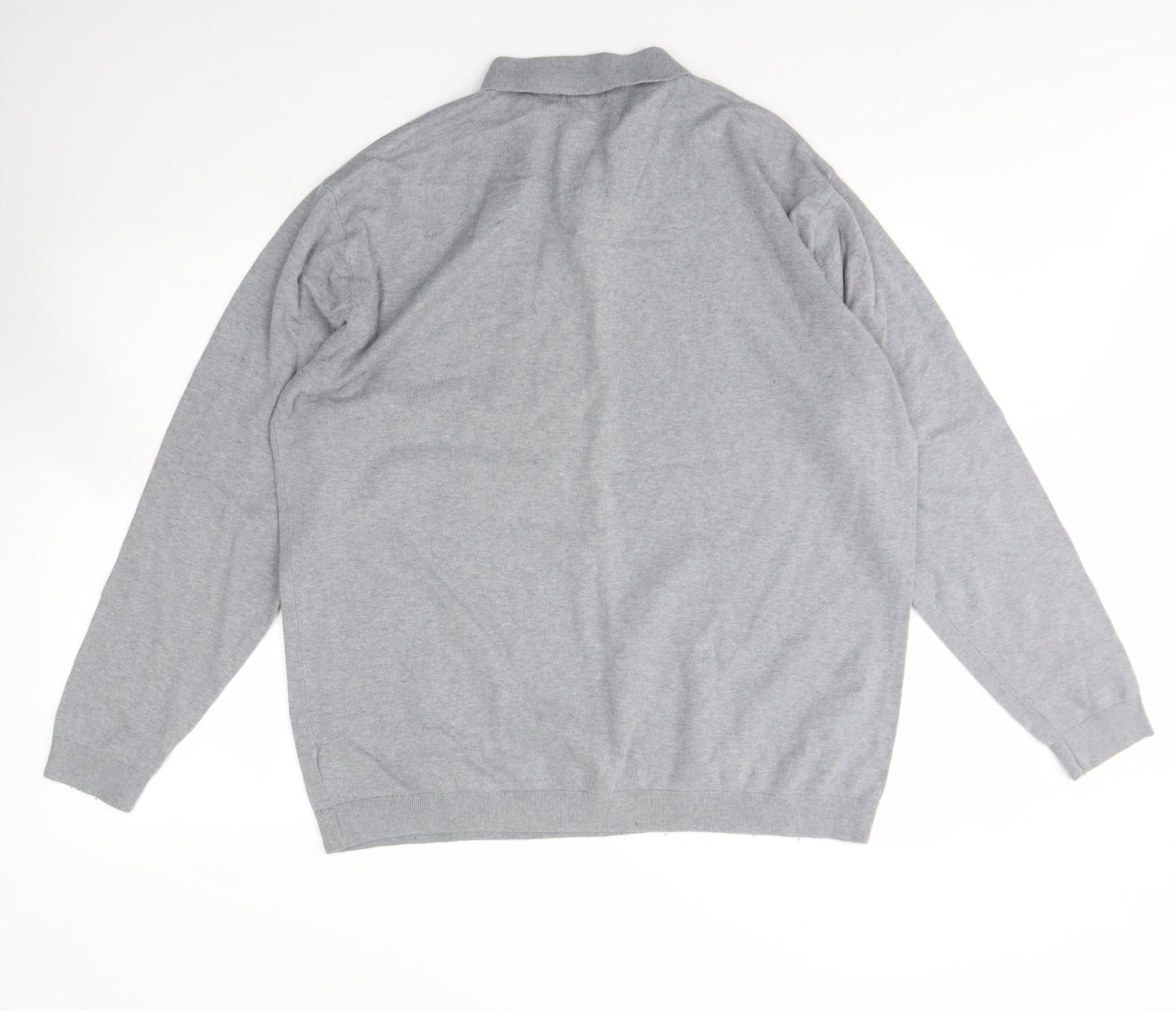 NEXT Womens Grey Collared  Cotton Henley Jumper Size 2XL