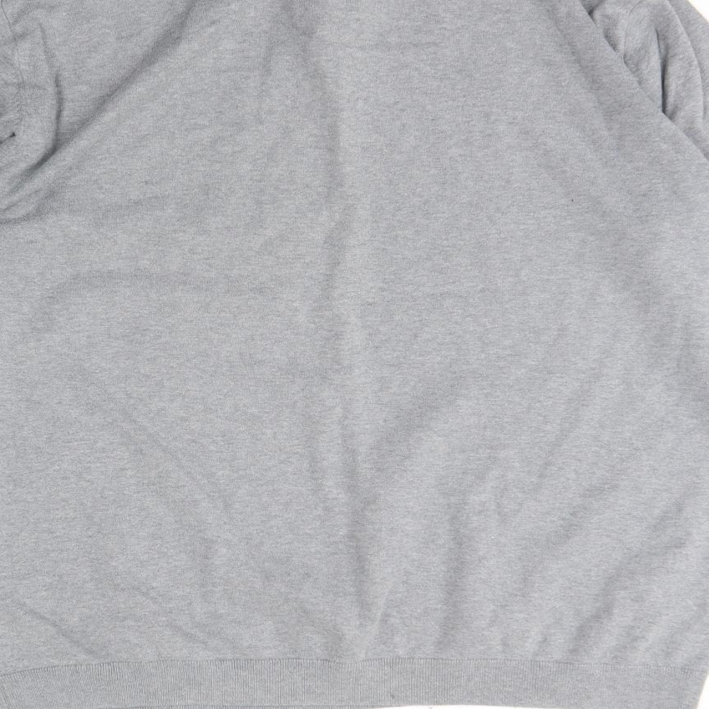 NEXT Womens Grey Collared  Cotton Henley Jumper Size 2XL