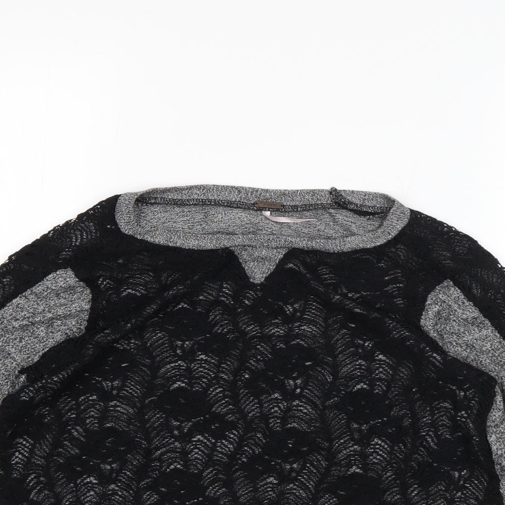 Preworn Womens Grey Round Neck  Cotton Pullover Jumper Size M