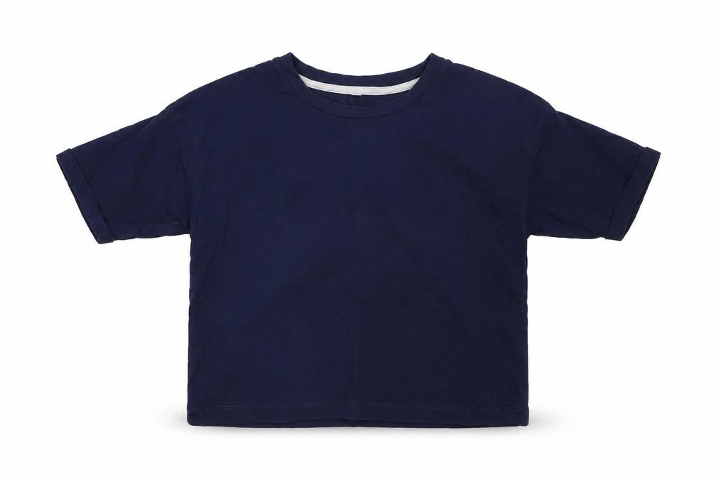 George Girls Blue  100% Cotton Basic T-Shirt Size 10-11 Years Round Neck