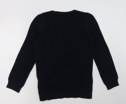 George Girls Blue  Cotton Pullover Sweatshirt Size 11-12 Years  Pullover - side zips