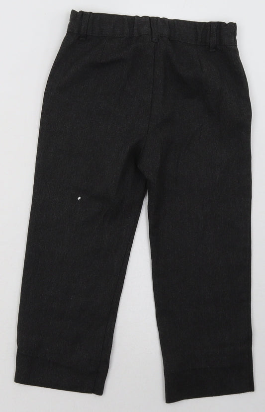 F&F Boys Grey  Polyester Capri Trousers Size 5-6 Years  Regular Hook & Eye - School Wear