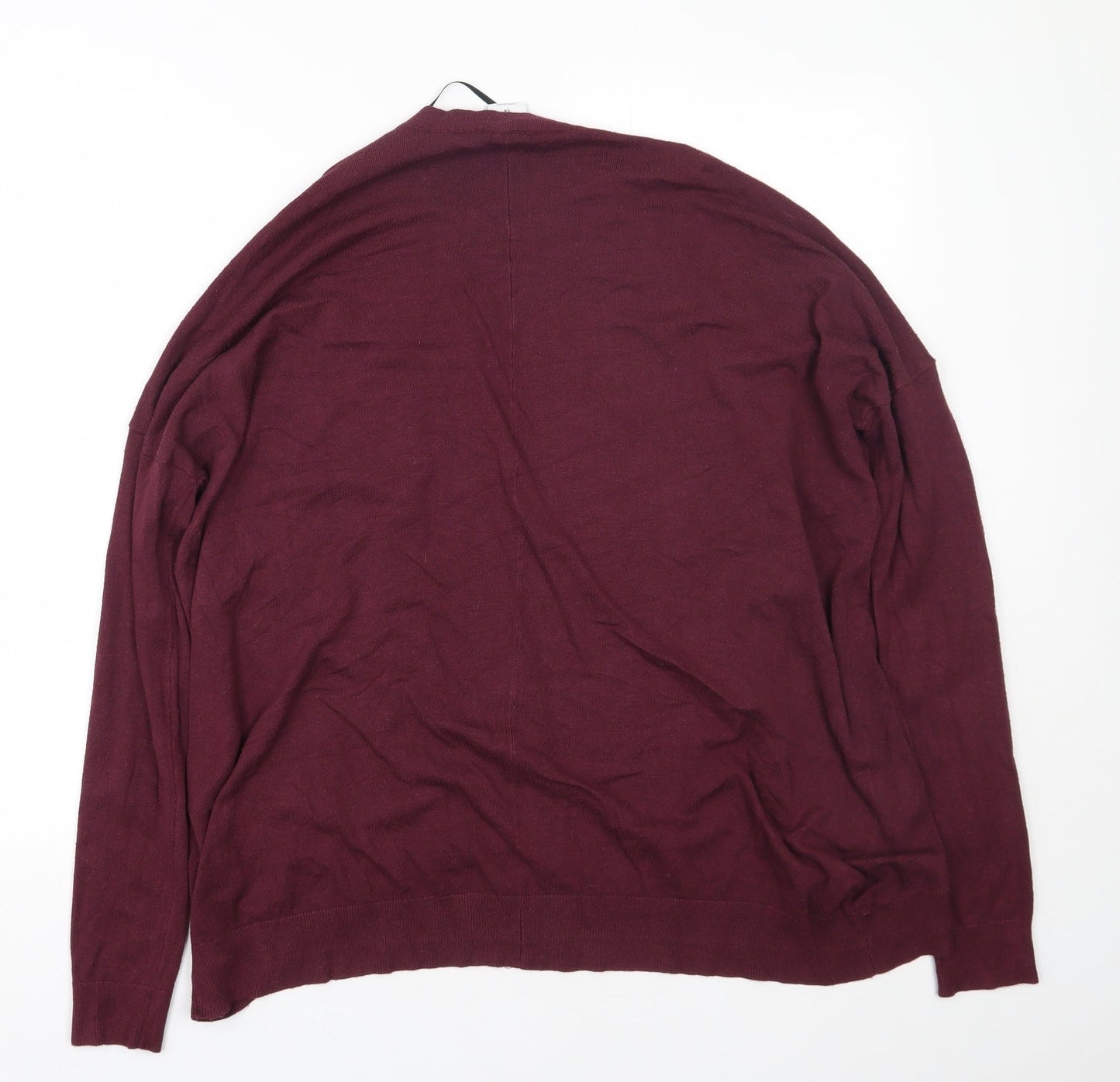VERO MODA Womens Purple Scoop Neck  Nylon Cardigan Jumper Size M