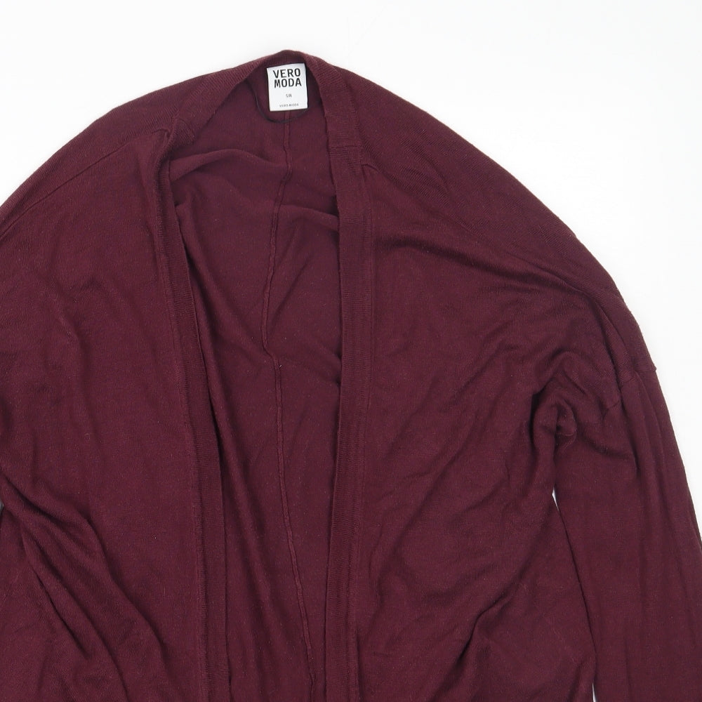 VERO MODA Womens Purple Scoop Neck  Nylon Cardigan Jumper Size M