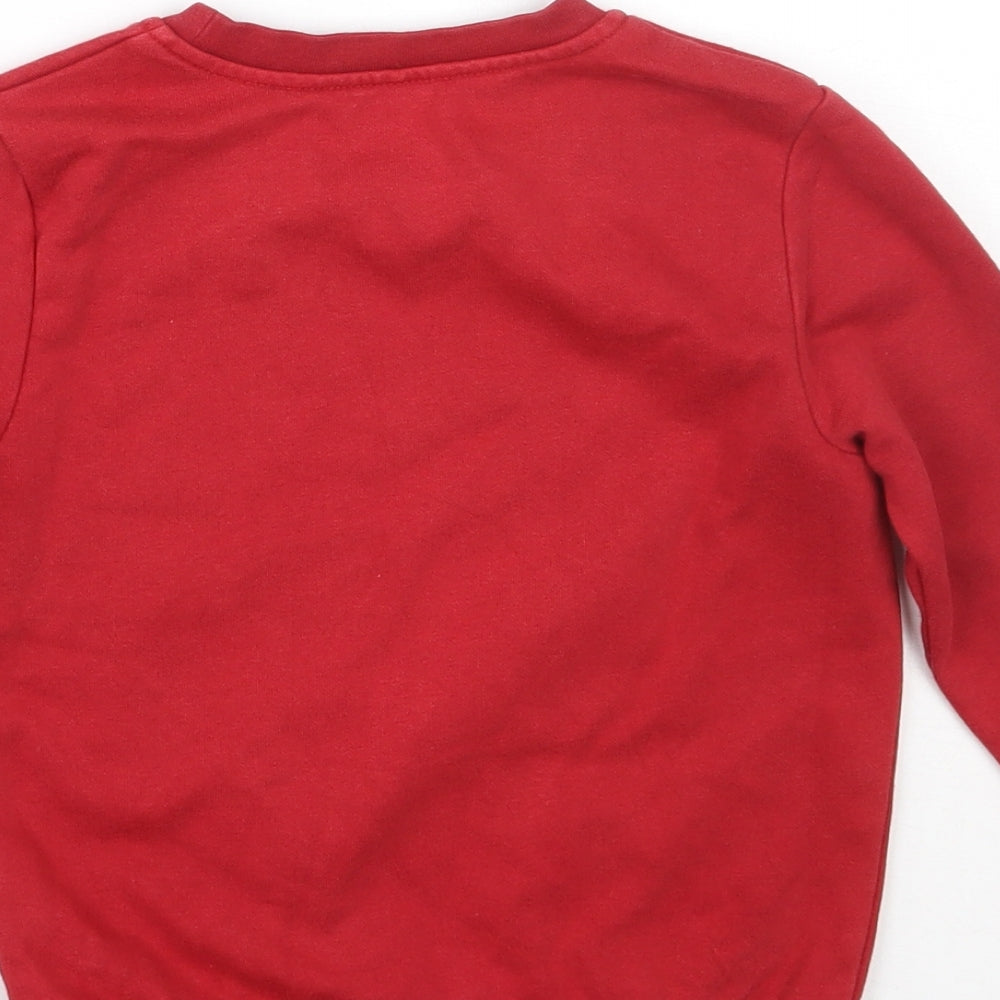 George Boys Red  Cotton Pullover Sweatshirt Size 3-4 Years   - School uniform