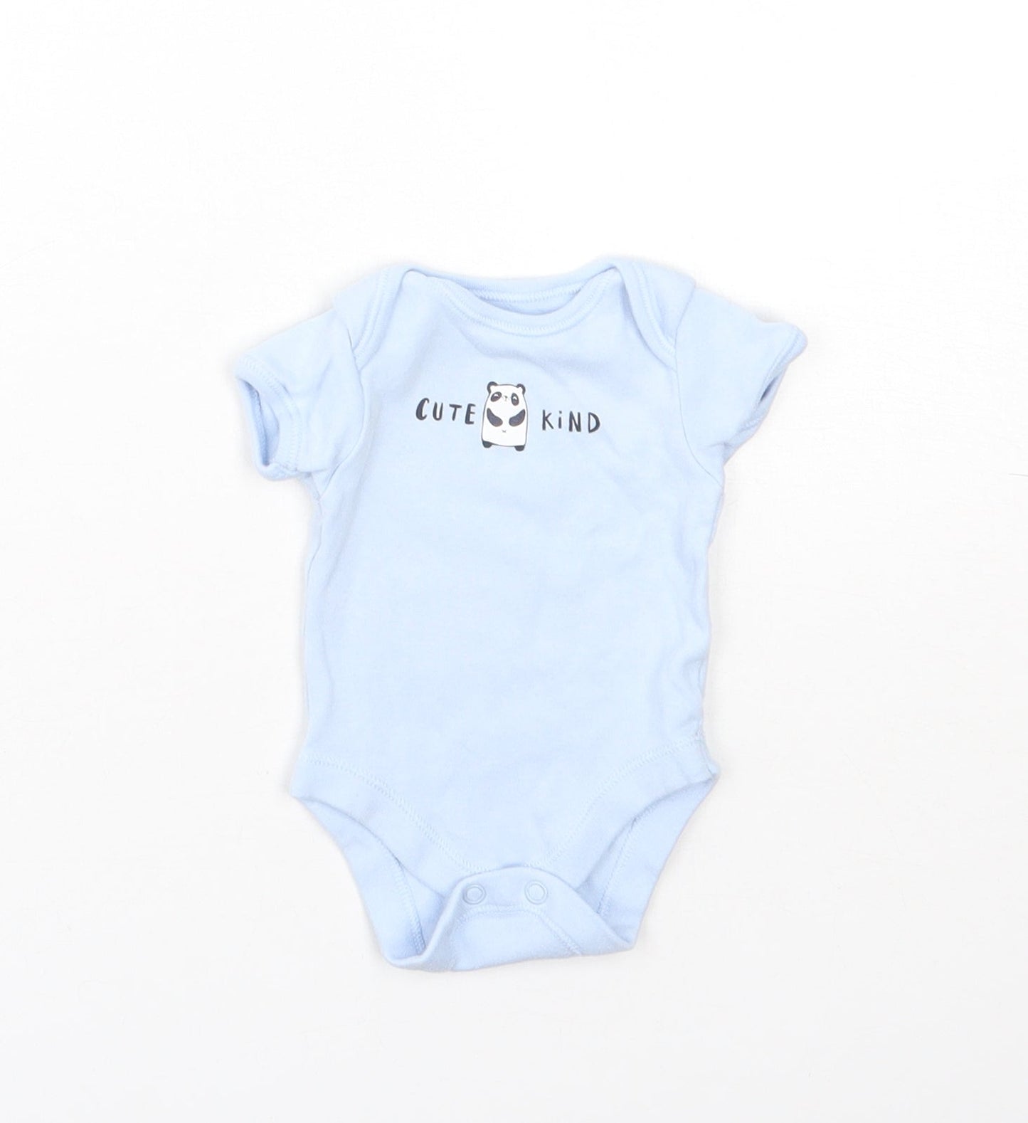 George Baby Blue  Cotton Babygrow One-Piece Size Newborn  Snap - Panda