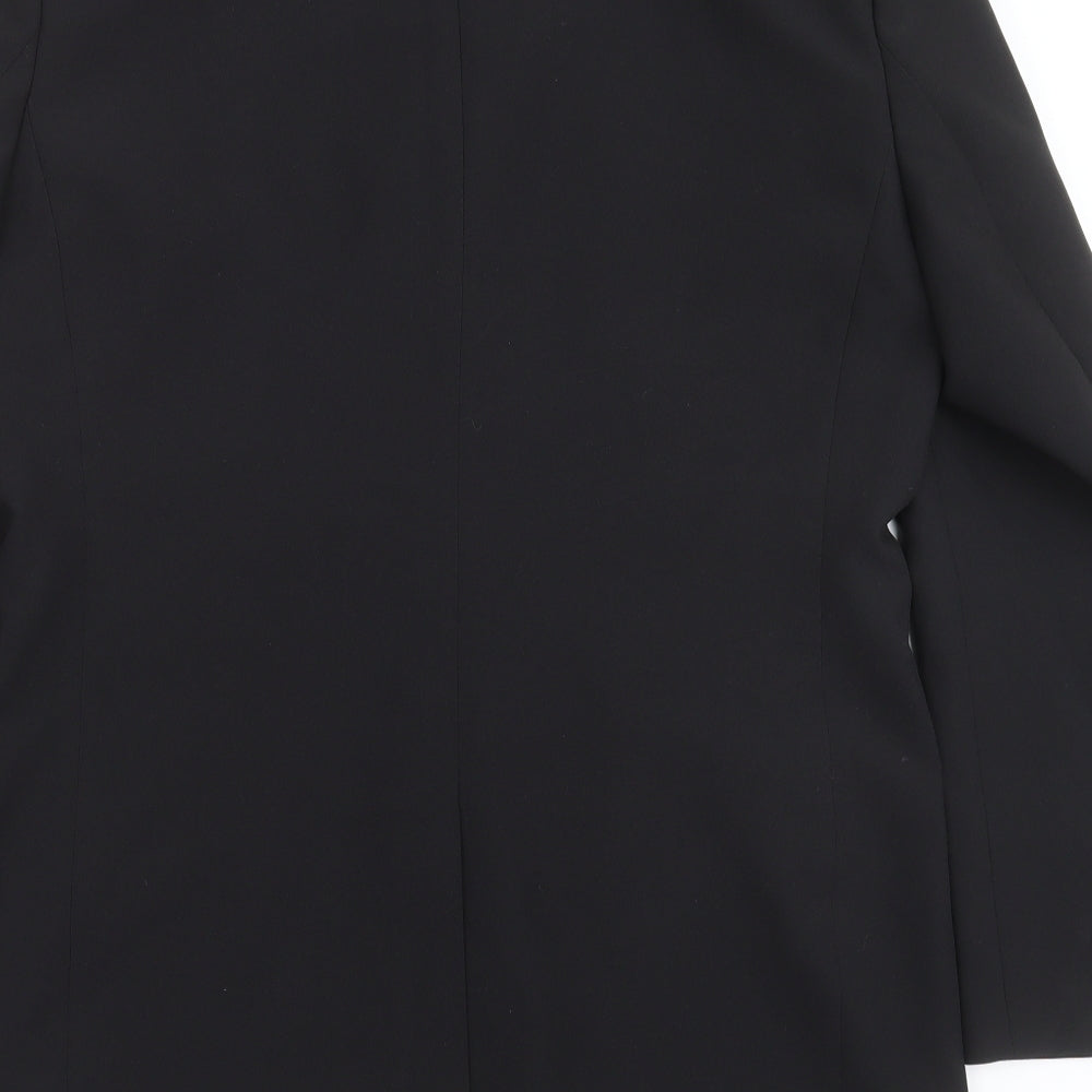 George Mens Black  Polyester Jacket Suit Jacket Size 38