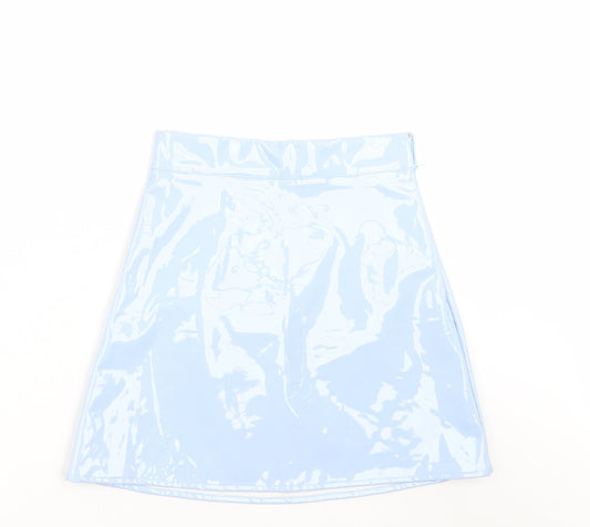 egrels Womens Blue  Polyester A-Line Skirt Size S