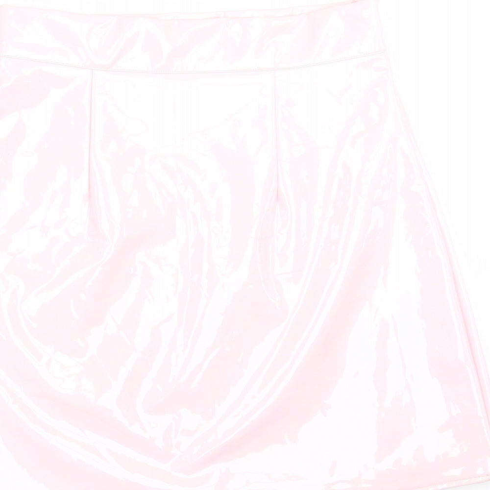 egrels Womens Pink  Polyester A-Line Skirt Size S