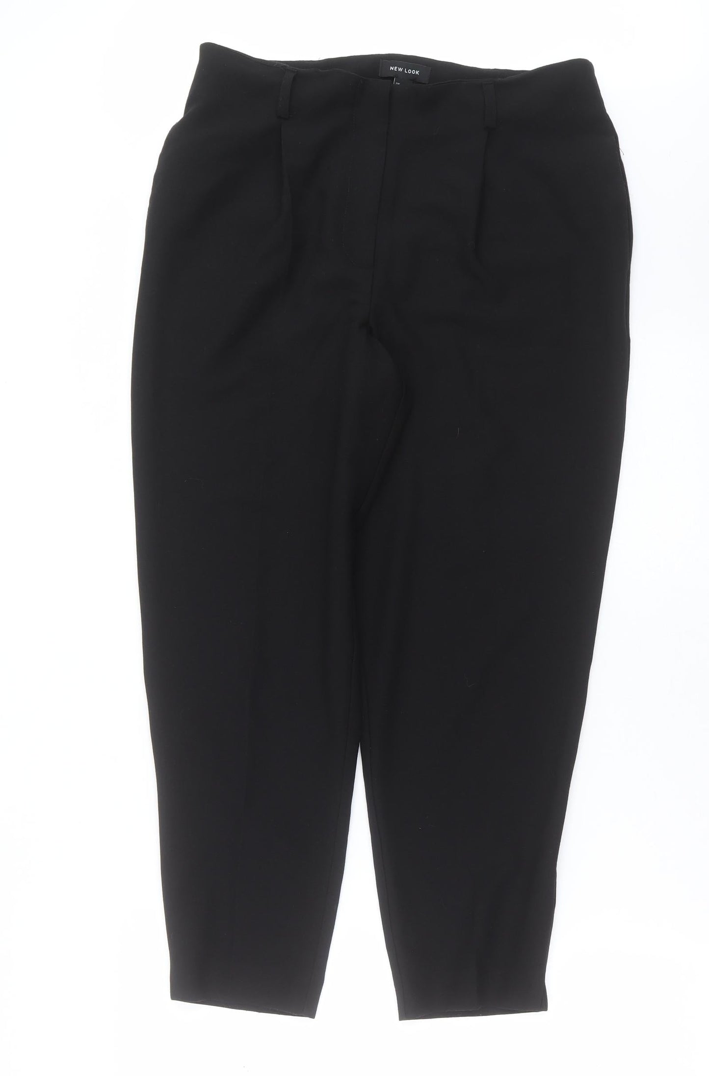 New Look Womens Black  Polyester Trousers  Size 12 L26 in Regular
