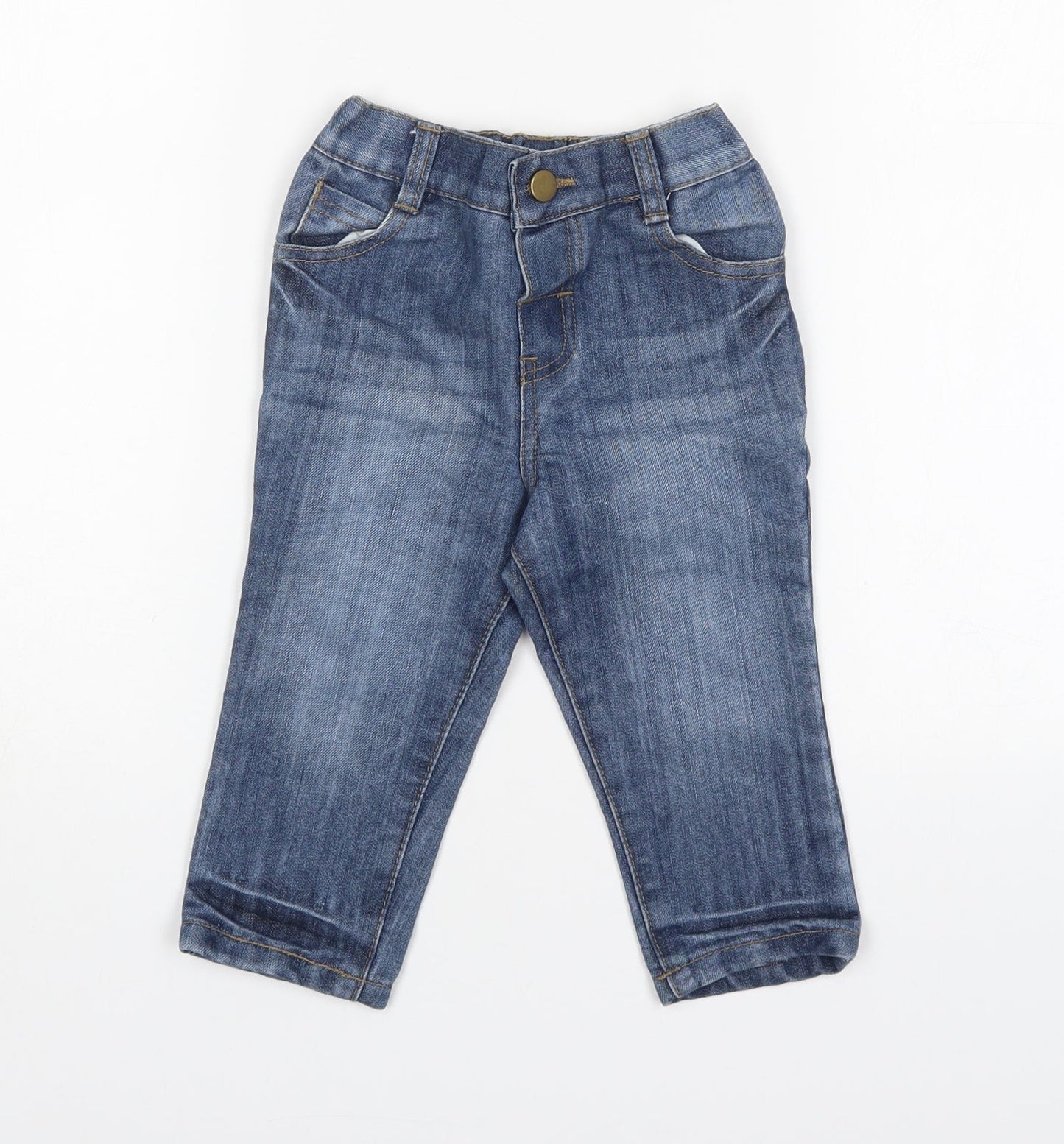 M&Co Boys Blue  Cotton  Jeans Size 12-18 Months