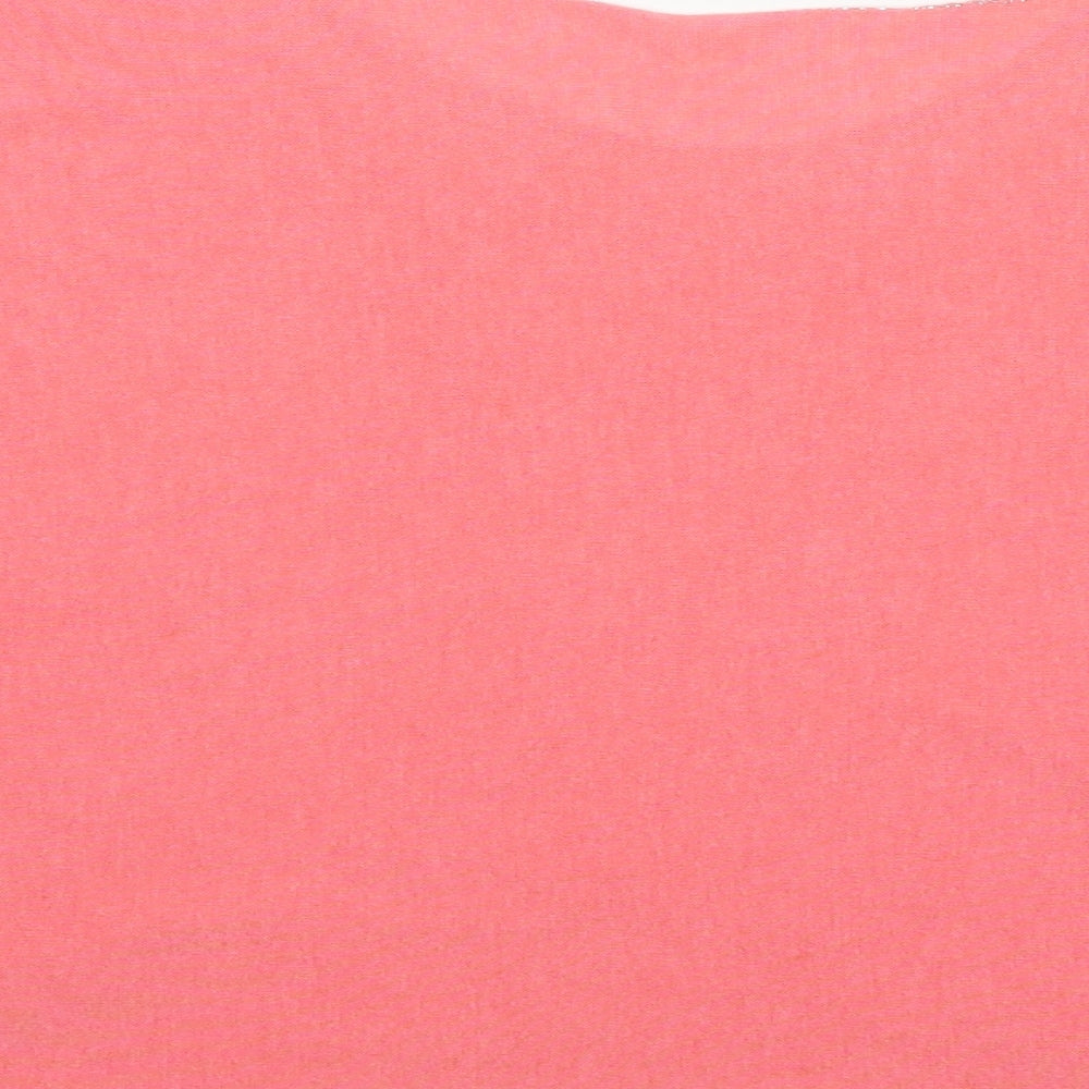 Preworn Womens Pink Round Neck  Viscose Pullover Jumper Size 8