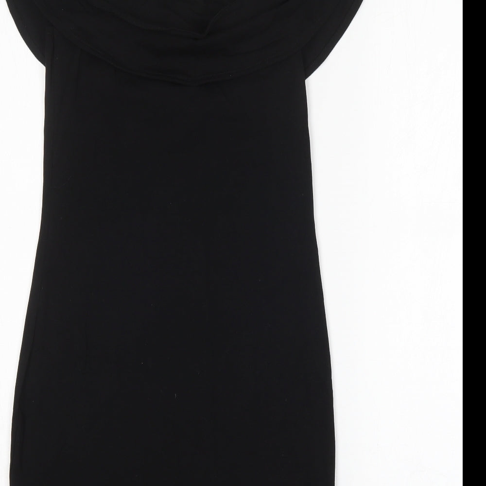 H&M Womens Black  Cotton Mini  Size S  Boat Neck