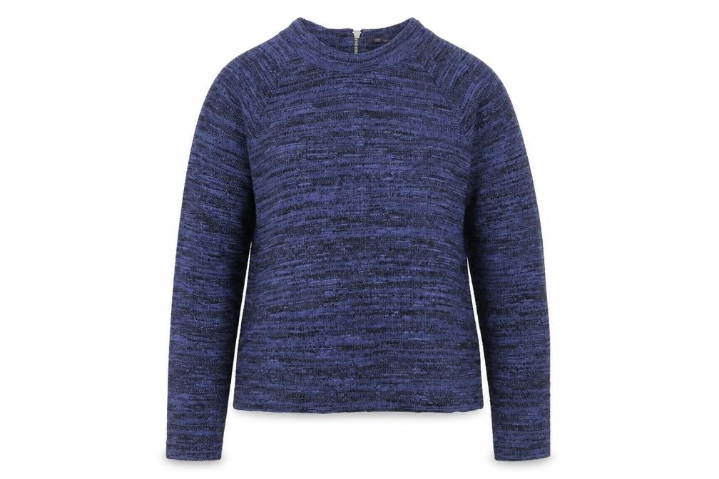 M&S Womens Blue Round Neck  Polyester Pullover Jumper Size 14