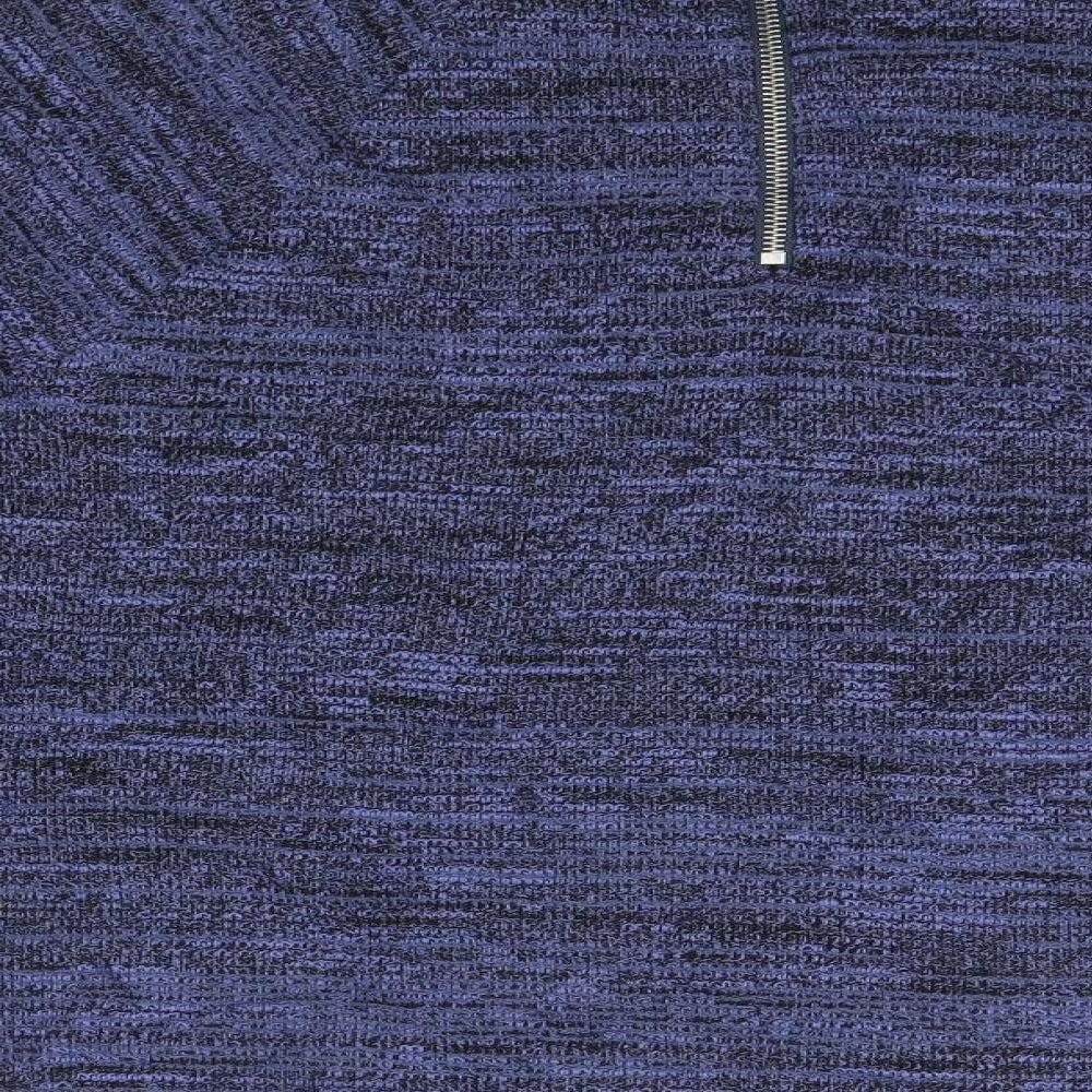 M&S Womens Blue Round Neck  Polyester Pullover Jumper Size 14