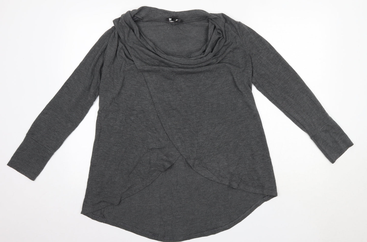 Caroline Morgan Womens Grey Round Neck  Viscose Pullover Jumper Size 8