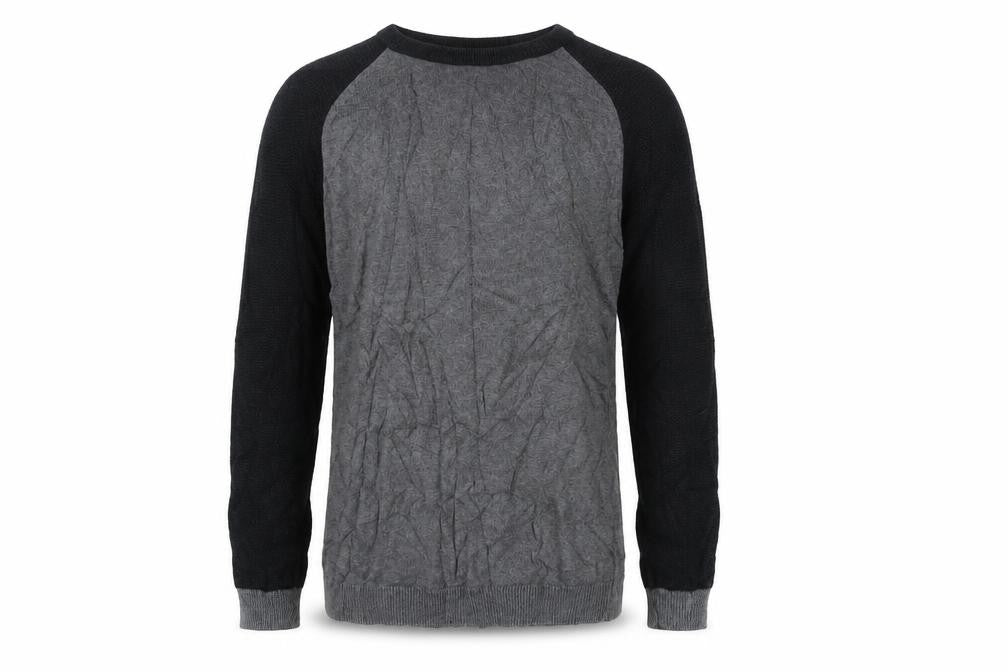 Boohoo Mens Grey Round Neck  Acrylic Pullover Jumper Size S