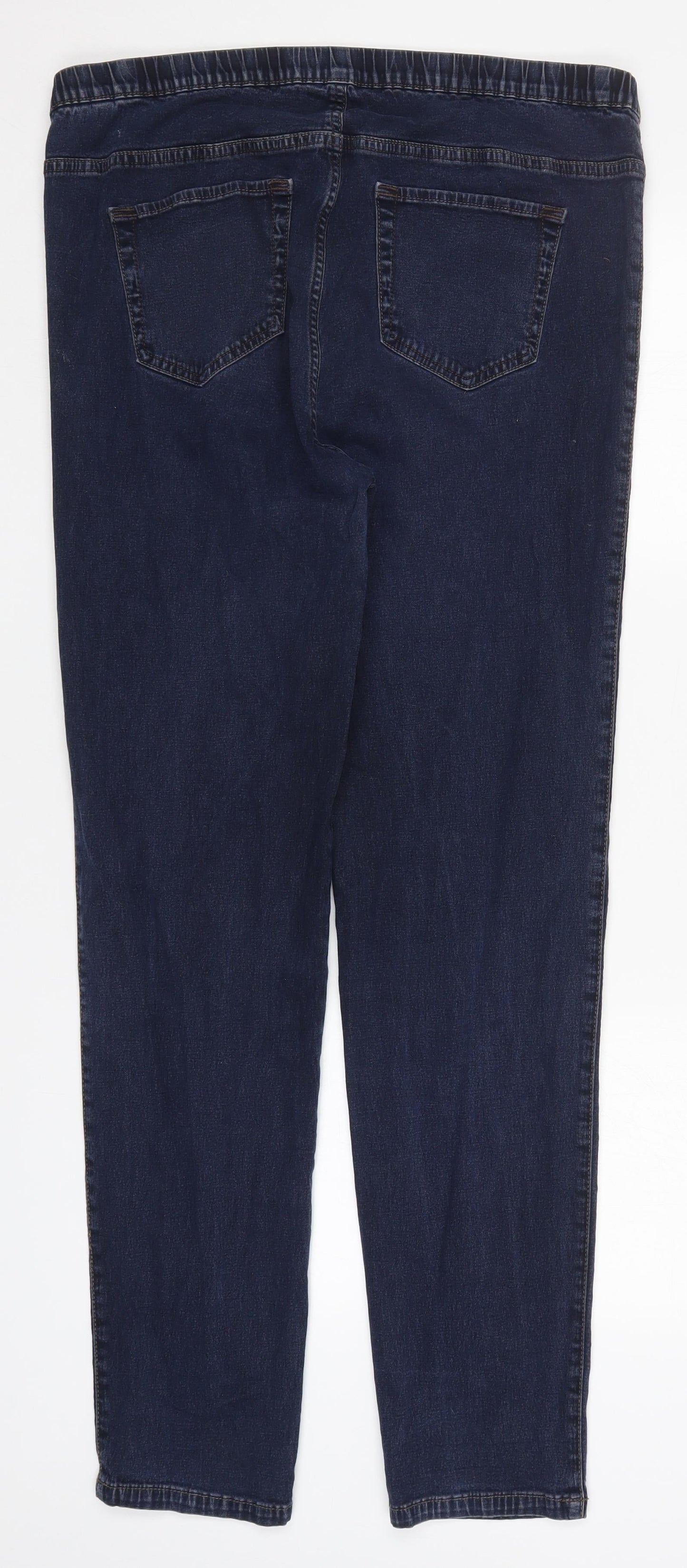 Marks and Spencer Womens Blue  Cotton Jegging Jeans Size 37 in L31 in Regular