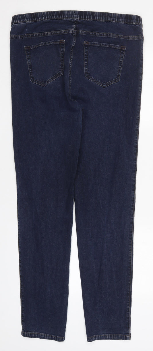 Marks and Spencer Womens Blue  Cotton Jegging Jeans Size 37 in L31 in Regular