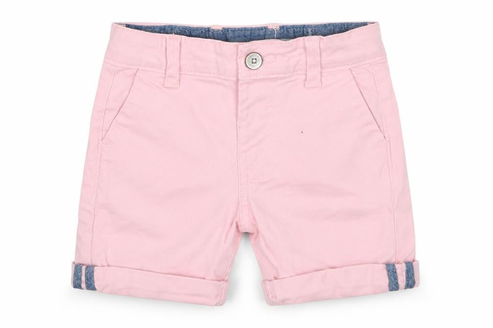 Denim Co Girls Pink  Cotton Cropped Trousers Size 18-24 Months  Button